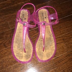 Pink glittery Kate Spade Jelly Sandals